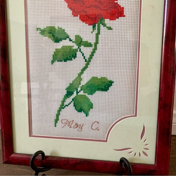 Vintage Needlepoint Artwork By May C. 12/17” - Picture 7 of 9